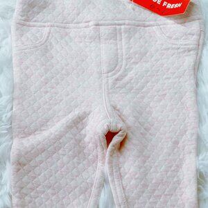 Joe Fresh baby pink pants quilted cotton 6-12 months pants NWT